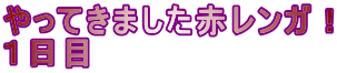 やってきました赤レンガ！ １日目